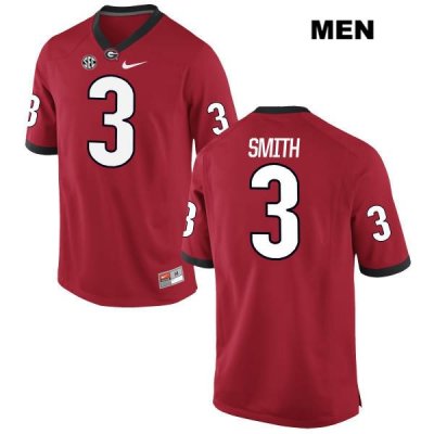 Men's Georgia Bulldogs NCAA #3 Roquan Smith Nike Stitched Red Authentic College Football Jersey IAS5654YR
